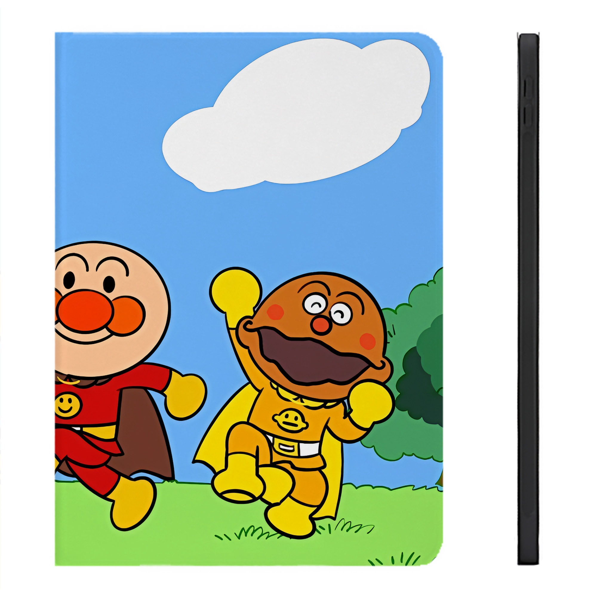 （画像用） アンパンマン Anpanman IPadケース ペンホルダー付き ブックスタイルデザイン